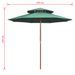 Parasol de terrasse 270 x 270 cm Poteau en bois Vert - Photo n°6