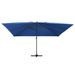 Parasol déporté à lumières LED Aluminium 400x300 cm Bleu azuré - Photo n°3