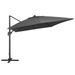 Parasol déporté avec lumières LED 400x300 cm Anthracite - Photo n°4