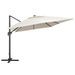 Parasol déporté avec lumières LED Aluminium 400x300 cm Sable - Photo n°4