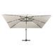 Parasol déporté avec lumières LED Aluminium 400x300 cm Sable - Photo n°5