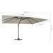 Parasol déporté avec lumières LED Aluminium 400x300 cm Sable - Photo n°9