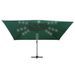 Parasol déporté avec lumières LED Aluminium 400x300 cm Vert - Photo n°5