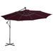 Parasol déporté avec lumières LED Rouge bordeaux 350 cm - Photo n°1