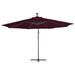 Parasol déporté avec lumières LED Rouge bordeaux 350 cm - Photo n°2