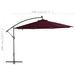 Parasol déporté avec lumières LED Rouge bordeaux 350 cm - Photo n°9