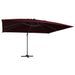 Parasol déporté avec lumières LED Rouge bordeaux 400x300 cm - Photo n°1