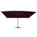 Parasol déporté avec lumières LED Rouge bordeaux 400x300 cm - Photo n°3