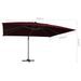 Parasol déporté avec lumières LED Rouge bordeaux 400x300 cm - Photo n°9