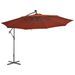 Parasol déporté avec lumières LED Terre cuite 350 cm - Photo n°1