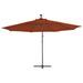 Parasol déporté avec lumières LED Terre cuite 350 cm - Photo n°2