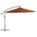 Parasol déporté avec lumières LED Terre cuite 350 cm - Photo n°3