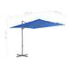 Parasol déporté avec mât en acier Bleu azuré 250x250 cm - Photo n°9