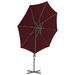 Parasol déporté avec mât en acier Rouge bordeaux 300 cm - Photo n°4