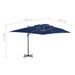 Parasol déporté avec mât en aluminium 4x3 m Bleu azuré - Photo n°8