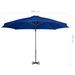 Parasol déporté avec mât en aluminium Bleu azuré 300 cm - Photo n°8