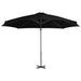 Parasol déporté avec mât en aluminium Noir 300 cm - Photo n°3