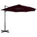 Parasol déporté avec mât en aluminium Rouge 300 cm - Photo n°1