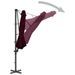 Parasol déporté avec mât en aluminium Rouge 300 cm - Photo n°3