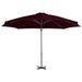 Parasol déporté avec mât en aluminium Rouge 300 cm - Photo n°4