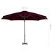 Parasol déporté avec mât en aluminium Rouge 300 cm - Photo n°8