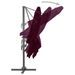 Parasol déporté avec mât en aluminium Rouge bordeaux 300x300 cm - Photo n°5