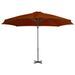 Parasol déporté avec mât en aluminium Terre cuite 300 cm - Photo n°4