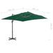 Parasol déporté avec mât en aluminium Vert 300x300 cm - Photo n°7