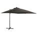 Parasol déporté avec mât et lumières LED Anthracite 250 cm - Photo n°1