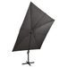 Parasol déporté avec mât et lumières LED Anthracite 300 cm 3 - Photo n°5