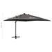 Parasol déporté avec mât et lumières LED Anthracite 300 cm 3 - Photo n°11