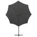 Parasol déporté avec mât et lumières LED Anthracite 300 cm 2 - Photo n°7