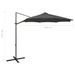 Parasol déporté avec mât et lumières LED Anthracite 300 cm 2 - Photo n°11