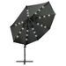 Parasol déporté avec mât et lumières LED Anthracite 300 cm - Photo n°3