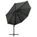 Parasol déporté avec mât et lumières LED Anthracite 300 cm - Photo n°4