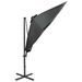 Parasol déporté avec mât et lumières LED Anthracite 300 cm - Photo n°5