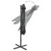 Parasol déporté avec mât et lumières LED Anthracite 300 cm - Photo n°8