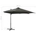 Parasol déporté avec mât et lumières LED Anthracite 300 cm - Photo n°11