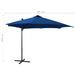 Parasol déporté avec mât et lumières LED Bleu azuré 300 cm 2 - Photo n°11