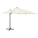 Parasol déporté avec mât et lumières LED Sable 250 cm - Photo n°1