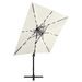 Parasol déporté avec mât et lumières LED Sable 250 cm - Photo n°3