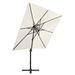 Parasol déporté avec mât et lumières LED Sable 250 cm - Photo n°8