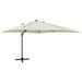 Parasol déporté avec mât et lumières LED Sable 300 cm 2 - Photo n°1