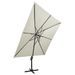 Parasol déporté avec mât et lumières LED Sable 300 cm 2 - Photo n°3