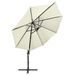 Parasol déporté avec mât et lumières LED Sable 300 cm - Photo n°4