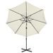 Parasol déporté avec mât et lumières LED Sable 300 cm - Photo n°5