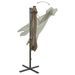 Parasol déporté avec mât et lumières LED Taupe 300 cm 3 - Photo n°8