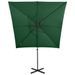 Parasol déporté avec mât et lumières LED Vert 250 cm - Photo n°6