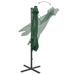 Parasol déporté avec mât et lumières LED Vert 250 cm - Photo n°7