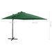 Parasol déporté avec mât et lumières LED Vert 250 cm - Photo n°11